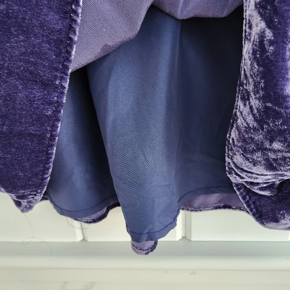 Crewcuts Purple Tiered Velvet Dress Size 7 - Picture 5 of 7